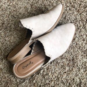 Qupid Stone Slip on Mules